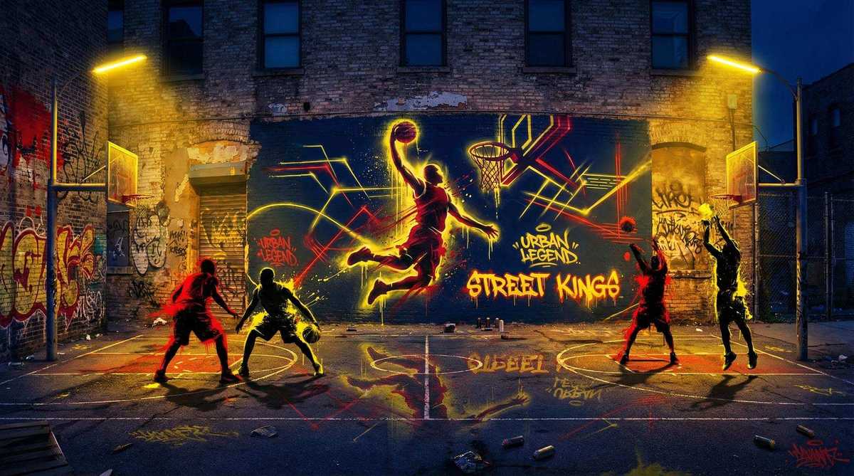 bb贝博 | 街区制霸赛虚拟对战场地涂鸦背景